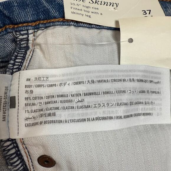 Abercrombie & Fitch The Skinny High Rise NWT Plus Size 37 / 24 Long - Picture 4 of 4